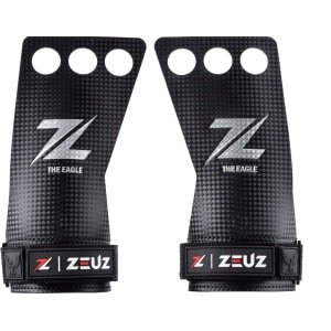 ZEUZ Grips voor Fitness, CrossFit, Turnen & Gymnastics - Sport Handschoenen - Zwart - Carbon - Maat XL