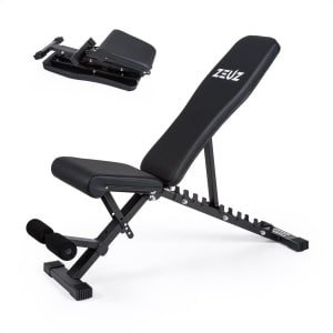 ZEUZ Halterbank voor Fitness & CrossFit - Fitnessbank & Trainingsbank - Bench Press - Inklapbaar - In 15 Standen Verstelbaar - Zwart