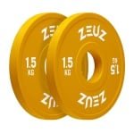 ZEUZ Halterschijf 2 Stuks 1.5 KG - 3 KG Gewichten Set - voor 50 mm Halter - voor CrossFit & Fitness - Metaal & Rubber - 1,5 Schijf
