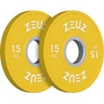 ZEUZ Halterschijf 2 Stuks 1.5 KG - 3 KG Gewichten Set voor Crossfit & Fitness - voor 50 mm Halter - Metaal & Rubber - 1,5 Schijf