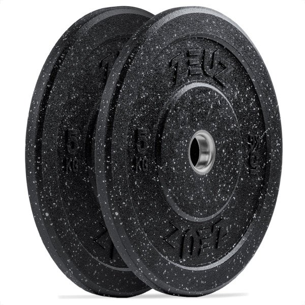 ZEUZ Halterschijf 2 Stuks 5 KG - Gewichten Set - 5kg Bumper Plates voor 50 mm Halter - voor CrossFit & Fitness