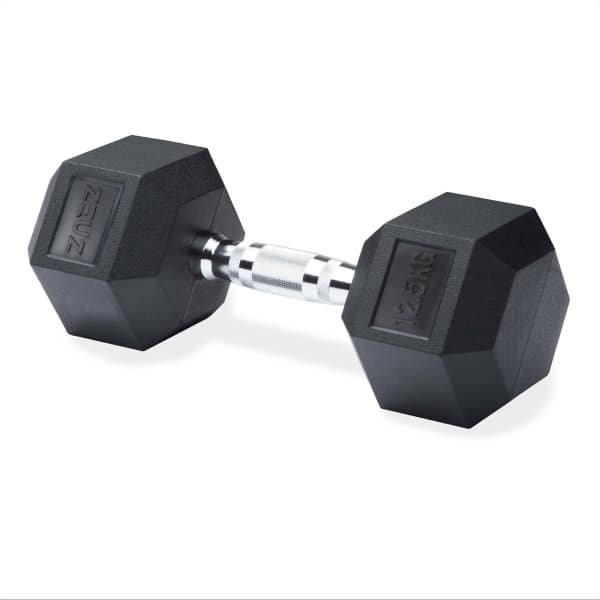 ZEUZ Hexa Dumbbell 1 Stuk 12,5 KG - Hexagon Gewichten - Krachttraining Dumbell geschikt voor CrossFit & Fitness