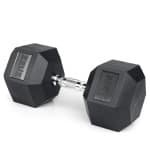 ZEUZ Hexa Dumbbell 1 Stuk 27.5 KG - Hexagon Gewichten Dumbell - Krachttraining Dumbell geschikt voor CrossFit & Fitness