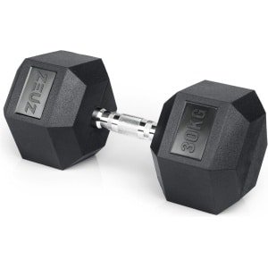 ZEUZ Hexa Dumbbell 1 Stuk 30 KG - Hexagon Gewichten - Krachttraining Dumbell geschikt voor CrossFit & Fitness