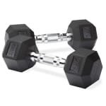 ZEUZ Hexa Dumbbells Set 2 x 5 KG - Dumbell - Hexagon Gewichten Dumbbellset - CrossFit, Fitness & Krachttraining Dumbellset