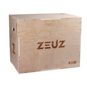 ZEUZ Houten Plyo Box - Box Jump voor Fitness & CrossFit - 3 Hoogtes in 51, 61 & 76 CM - 20, 24, 30 Inch