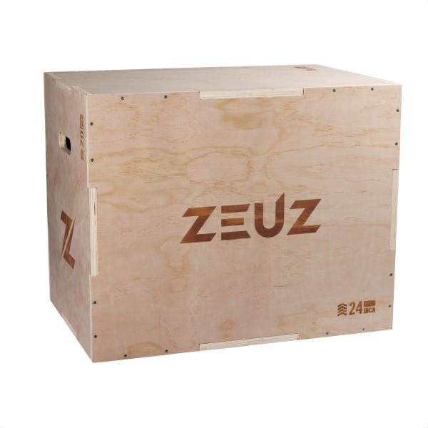 ZEUZ Houten Plyo Box - Box Jump voor Fitness & CrossFit - 3 Hoogtes in 51, 61 & 76 CM - 20, 24, 30 Inch