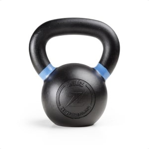 ZEUZ Kettlebell 12 KG - Gewichten voor Fitness & CrossFit - Conditie & Krachttraining - Gietijzer - Blauw