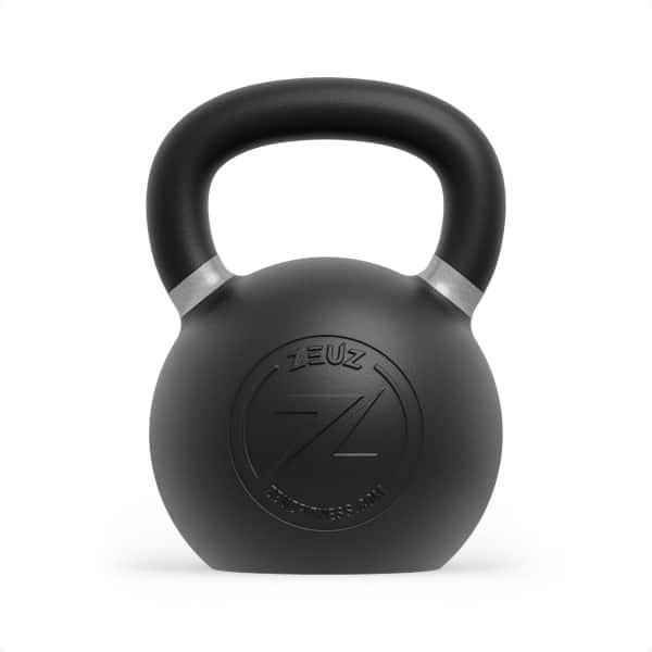 ZEUZ Kettlebell 44 KG - Gewichten voor Fitness & CrossFit - Conditie & Krachttraining - Gietijzer - Zilver