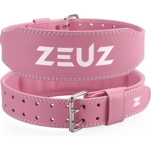 ZEUZ Lifting Belt voor Fitness & CrossFit - Gewichthefriem - Powerlift & Gewichtheffen Riem - Roze - Maat L