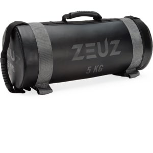 ZEUZ Powerbag 5 KG - Core Power Bag voor Fitness & CrossFit - Sandbag & Gewichtzak - 55 x 22 cm - Zwart & Grijs