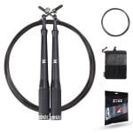 ZEUZ Professioneel Springtouw voor CrossFit & Fitness - Verstelbaar - Speed Rope - Volwassenen - SR-2 - Zwart