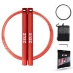 ZEUZ Professioneel Springtouw voor CrossFit & Fitness - Verstelbaar - Volwassenen - Speed Sport Touw & Speedrope - Rood - Verbeter je conditie, snelheid en kracht door deze Jump Rope met kogellagers