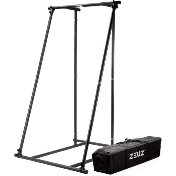 ZEUZ Pull Up Bar Rack Incl. Tas - Optrekstang Station voor Fitness, Calisthenics, CrossFit Training - Draagbaar - Staal
