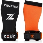 ZEUZ Scorpion Fingerless Grips voor Fitness, CrossFit, Turnen & Gymnastics - Sport Handschoenen - Oranje & Zwart - Scorpion - Maat L
