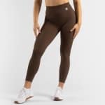 ZEUZ Sport Legging Dames High Waist - Sportkleding & Sportlegging Squat Proof voor Fitness & Crossfit - Hardloopbroek, Yoga Broek - 62% Recycled Nylon & 38% Elastaan - Bruin - Maat M