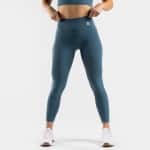 ZEUZ Sport Legging Dames High Waist - Sportkleding & Sportlegging Squat Proof voor Fitness & Crossfit - Hardloopbroek, Yoga Broek - 70% Nylon & 30% Elastaan - Blauw - Maat L