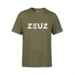 ZEUZ Sport T-Shirt Unisex - Sportkleding Man & Vrouw - Fitnesskleding Heren & Dames - Jongens & Dames Kleding voor Fitness, CrossFit & Gym - Maat XS - Military Groen