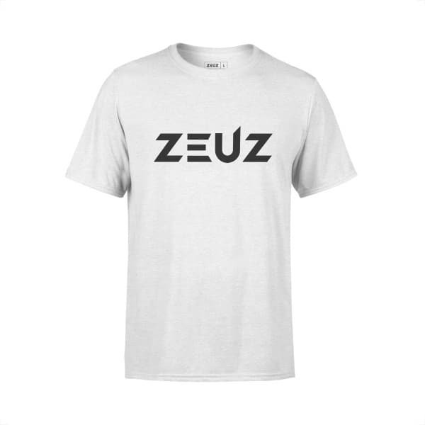ZEUZ Sport T-Shirt Unisex - Sportkleding Man & Vrouw - Fitnesskleding Heren & Dames - Jongens & Dames Kleding voor Fitness, CrossFit & Gym - Maat XL - Wit