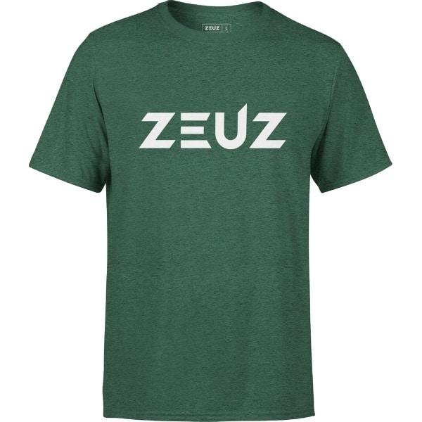 ZEUZ Sport T-Shirt Unisex - Sportkleding Man & Vrouw - Fitnesskleding Heren & Dames - Jongens & Dames Kleding voor Fitness, CrossFit & Gym - Maat XS - Groen