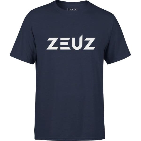 ZEUZ Sport T-Shirt Unisex - Sportkleding Man & Vrouw - Fitnesskleding Heren & Dames - Jongens & Dames Kleding voor Fitness, CrossFit & Gym - Maat XL - Marineblauw
