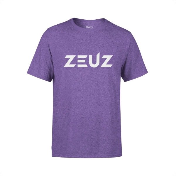 ZEUZ Sport T-Shirt Unisex - Sportkleding Man & Vrouw - Fitnesskleding Heren & Dames - Jongens & Dames Kleding voor Fitness, CrossFit & Gym - Maat XS - Paars
