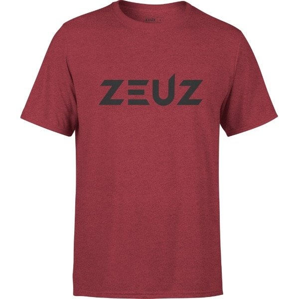 ZEUZ Sport T-Shirt Unisex - Sportkleding Man & Vrouw - Fitnesskleding Heren & Dames - Jongens & Dames Kleding voor Fitness, CrossFit & Gym - Maat XL - Rood