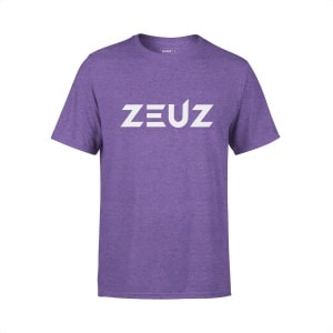 ZEUZ Sport T-Shirt Unisex - Sportkleding Man & Vrouw - Fitnesskleding Heren & Dames - Jongens & Dames Kleding voor Fitness, CrossFit & Gym - Maat XXL - Paars