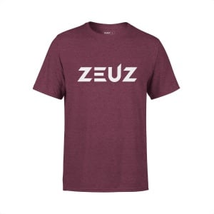 ZEUZ Sport T-Shirt Unisex - Sportkleding Man & Vrouw - Fitnesskleding Heren & Dames - Jongens & Dames Kleding voor Fitness, CrossFit & Gym - Maat XXL - Bordeux Rood / Maroon