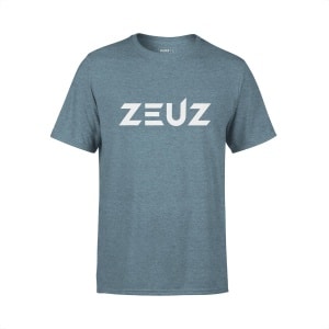 ZEUZ Sport T-Shirt Unisex - Sportkleding Man & Vrouw - Fitnesskleding Heren & Dames - Kleding voor Fitness, CrossFit & Gym - Maat L - Denim