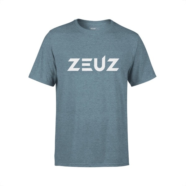 ZEUZ Sport T-Shirt Unisex - Sportkleding Man & Vrouw - Fitnesskleding Heren & Dames - Kleding voor Fitness, CrossFit & Gym - Maat XXL - Denim