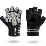 ZEUZ Sport & Fitness Handschoenen Heren & Dames - Geschikt voor Krachttraining & CrossFit - Grijs & Zwart - Maat S