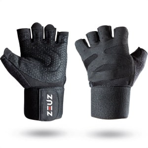 ZEUZ Sport & Fitness Handschoenen Heren & Dames - Krachttraining Artikelen - Geschikt voor Gym & CrossFit Training - Zwart - Maat M