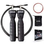 ZEUZ Springtouw voor CrossFit, Krachttraining & Fitness - Verstelbaar - Speed Rope - Volwassenen - SR-3 - Zwart