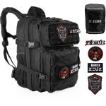 ZEUZ Tactical Rugzak Dames & Heren voor Fitness & CrossFit - Backpack - Sporttas - Militaire Army Bag - Sport Tas - 25 Liter - Zwart