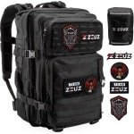 ZEUZ Tactical Rugzak Dames & Heren voor Fitness & CrossFit - Backpack - Sporttas - Militaire Army Bag - Sport Tas - 45 Liter - Zwart
