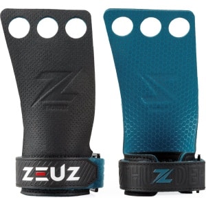ZEUZ Thunder Grips voor Fitness & CrossFit - Sport Handschoenen - Turnen & Gymnastics - Zwart & Blauw - Maat L