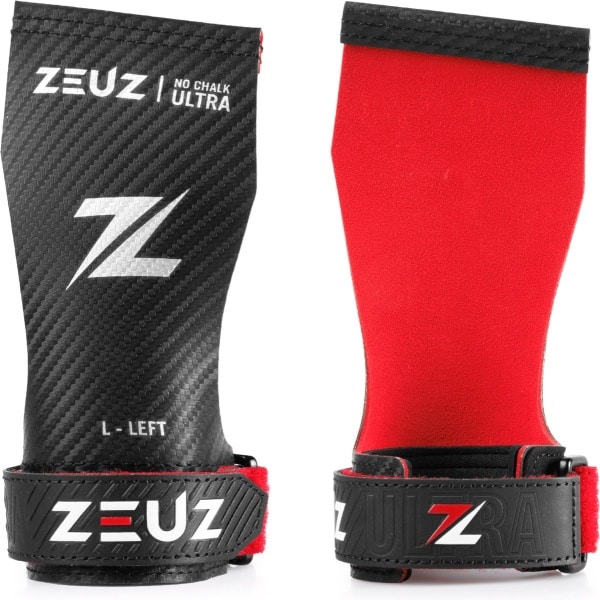 ZEUZ Ultra No Chalk Grips voor Fitness & CrossFit - Sport Handschoenen - Turnen - Gymnastics - Zwart - Maat L