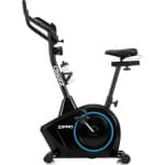 Zipro Boost Hometrainer Elektromagnetische Fiets, Hartslagsensoren, Gemakkelijk te transporteren, Antislippedalen, Flessenhouder, Homegym, Stabiele structuur, Max. gebruikersgewicht 120 kg, zwart en blauw