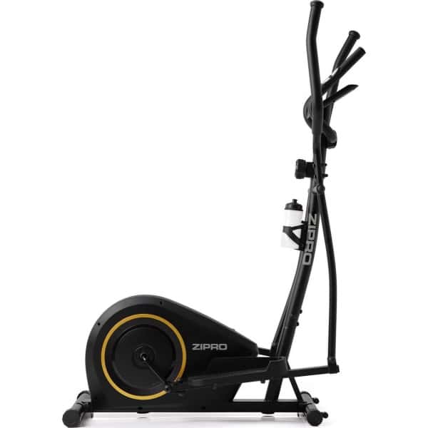 Zipro Burn Gold Magnetische Crosstrainer, Hartslagsensoren, Gemakkelijk te transporteren, Antislippedalen, Flessenhouder, Homegym, Stabiele structuur, Max. gebruikersgewicht 120 kg, zwart en goud