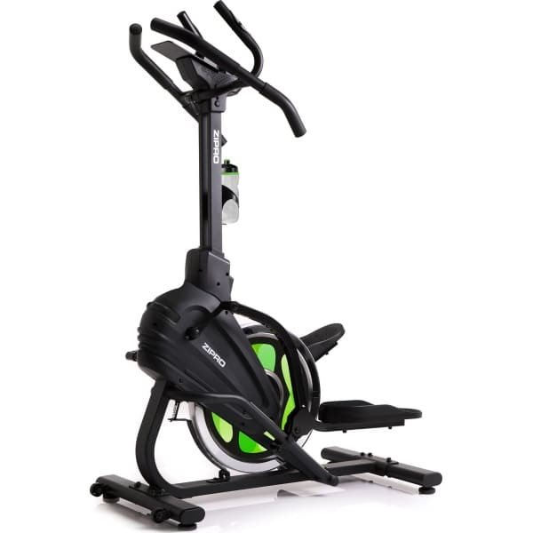 Zipro Climber Magnetische Crosstrainer, Hartslagsensoren, Gemakkelijk te transporteren, Antislippedalen, Flessenhouder, Homegym, Stabiele structuur, Max. gebruikersgewicht 120 kg, zwart en groen