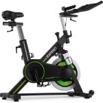 Zipro Dynamite Hometrainer Magnetische Fiets, Hartslagsensoren, Gemakkelijk te transporteren, Antislippedalen, Flessenhouder, Homegym, Stabiele structuur, Max. gebruikersgewicht 120 kg, zwart en groen