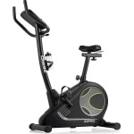 Zipro Flame Hometrainer Elektromagnetische Fiets, Hartslagsensoren, Gemakkelijk te transporteren, Antislippedalen, Flessenhouder, Homegym, Stabiele structuur, Max. gebruikersgewicht 150 kg, grijs en groen