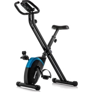 Zipro Future X Hometrainer Magnetische Fiets, Hartslagsensoren, Gemakkelijk te transporteren, Antislippedalen, Flessenhouder, Homegym, Stabiele structuur, Max. gebruikersgewicht 110 kg, zwart en blauw