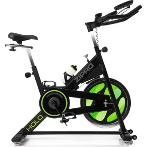 Zipro Holo 2 Hometrainer Magnetische Fiets, Hartslagsensoren, Gemakkelijk te transporteren, Antislippedalen, Flessenhouder, Homegym, Stabiele structuur, Max. gebruikersgewicht 130 kg, zwart en groen