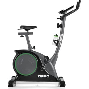 Zipro Nitro Hometrainer Magnetische Fiets, Hartslagsensoren, Gemakkelijk te transporteren, Antislippedalen, Flessenhouder, Homegym, Stabiele structuur, Max. gebruikersgewicht 150 kg, zwart en grijs