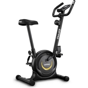 Zipro One S Gold Hometrainer Magnetische Fiets, Hartslagsensoren, Gemakkelijk te transporteren, Antislippedalen, Flessenhouder, Homegym, Stabiele structuur, Max. gebruikersgewicht 110 kg, zwart en goud