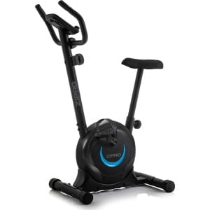 Zipro One S Hometrainer Magnetische Fiets, Hartslagsensoren, Gemakkelijk te transporteren, Antislippedalen, Flessenhouder, Homegym, Stabiele structuur, Max. gebruikersgewicht 110 kg, zwart en blauw
