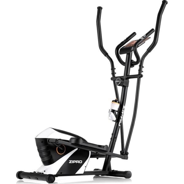 Zipro Shox RS Magnetische Crosstrainer, Hartslagsensoren, Gemakkelijk te transporteren, Antislippedalen, Flessenhouder, Homegym, Stabiele structuur, Max. gebruikersgewicht 120 kg, zwart en wit