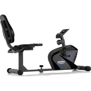 Zipro Vision Hometrainer Magnetische Fiets, Hartslagsensoren, Gemakkelijk te transporteren, Antislippedalen, Intuïtieve computer, Homegym, Stabiele structuur, Max. gebruikersgewicht 120 kg, zwart en grijs